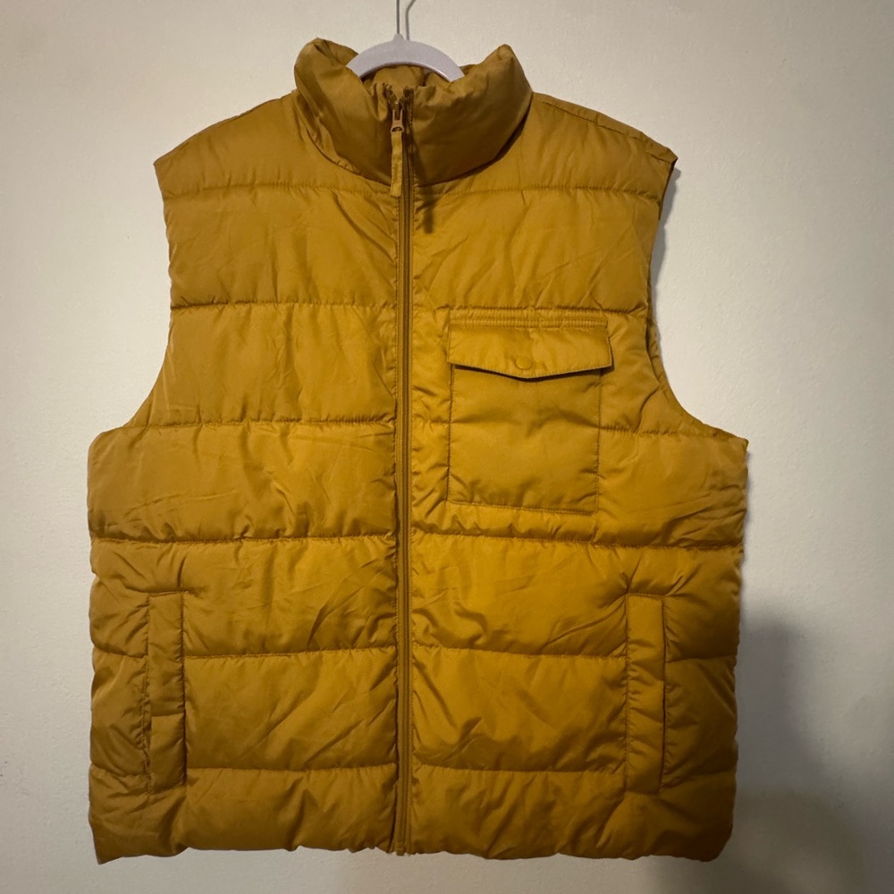 Men's Mustard Puffer Vest